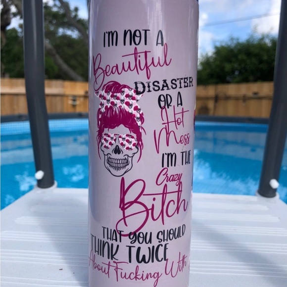 Other - COPY - Beautiful Disaster Skull Tumbler 20oz